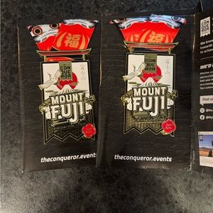Pair of 2 Mount Fuji Virtual Challenge Medals - The Conquerer